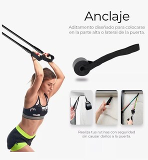 Foto 5 | Bandas De Resistencia Gimnasio Ligas Ejercicio Yoga Fitness