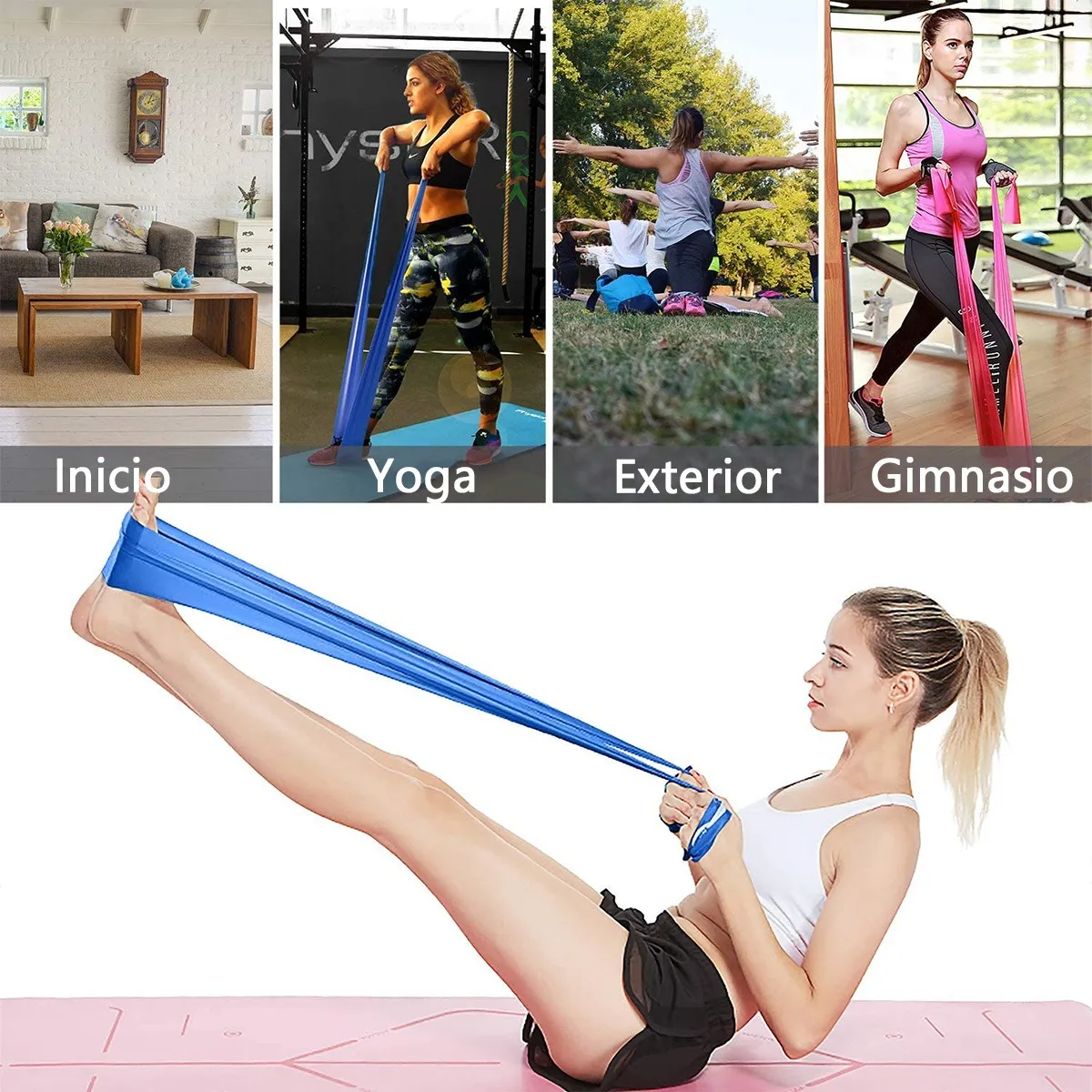 Foto 5 | Kit Portátil De Bandas De Tensión 8 Piezas Para Yoga,  Eo Safe Imports Esi-19332 Multicolor
