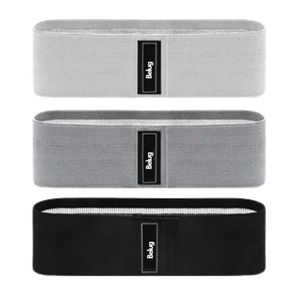 Foto 1 | Bandas Elásticas Ejercicio Ligas Resistencia Piernas Belug, Gris Negro Blanco