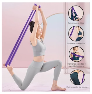 Foto 2 | Bandas Elásticas De Resistencia Ejercicio Fitness Yoga 3pcs Lab.g, Rosa Morado Azul