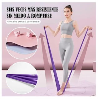 Foto 3 | Bandas Elásticas De Resistencia Ejercicio Fitness Yoga 3pcs Lab.g, Rosa Morado Azul
