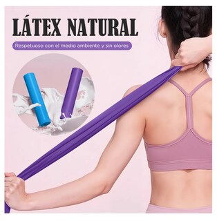 Foto 4 | Bandas Elásticas De Resistencia Ejercicio Fitness Yoga 3pcs Lab.g, Rosa Morado Azul