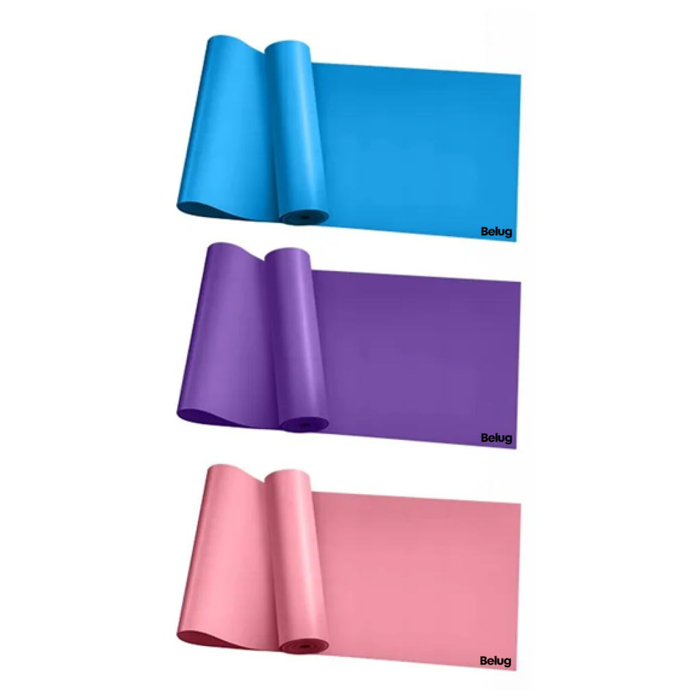 Bandas Elásticas De Resistencia Ejercicio Fitness Yoga 3pcs Belug,  Rosa Morado Azul