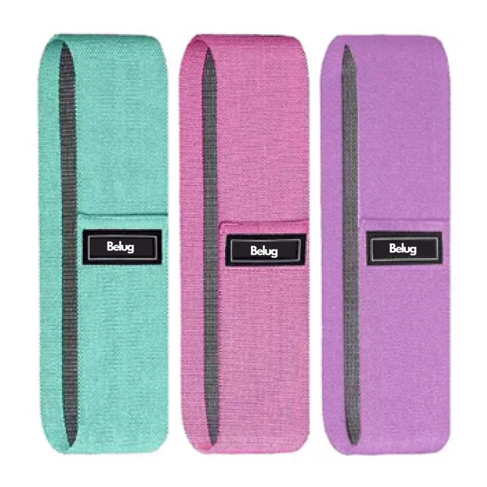 3 Pcs Bandas De Resistencia, Bandas De Resistencia Set Belug, Rosa Verde Violeta