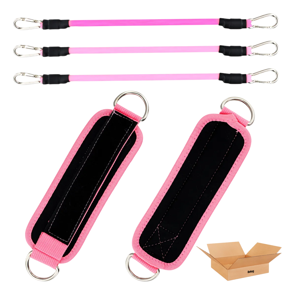 Foto 2 pulgar | Ligas Bandas De Resistencia Belug Ejercicio Para Glúteo Y Pierna Negro Rosa
