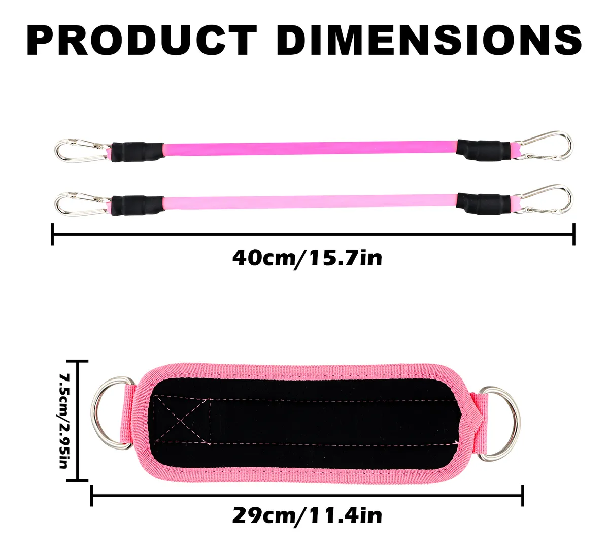 Foto 3 pulgar | Ligas Bandas De Resistencia Belug Ejercicio Para Glúteo Y Pierna Negro Rosa