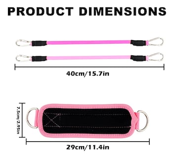 Foto 2 | Ligas Bandas De Resistencia Belug Ejercicio Para Glúteo Y Pierna Negro Rosa