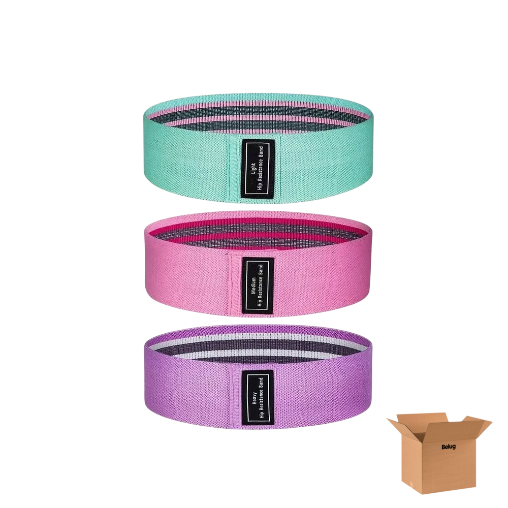 3 Pcs Bandas De Resistencia,belug Bandas De Resistencia Set Rosa Verde Violeta