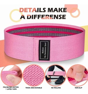 Foto 5 | 3 Pcs Bandas De Resistencia,belug Bandas De Resistencia Set Rosa Verde Violeta