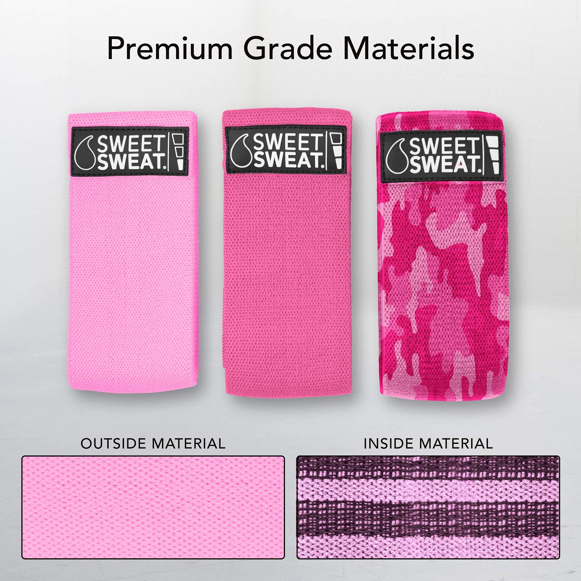 Foto 3 pulgar | Hip Bands Sweet Sweat 3 Niveles Of Resistance Rosa + Bolsa - Venta Internacional.
