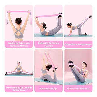 Foto 3 | Banda Resistencia Belug Yoga 125cm Rosa