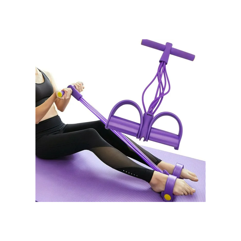 Foto 3 pulgar | Liga Ejercicio  Abdomen Piernas Cintura Banda Resistencia  Belug Violeta