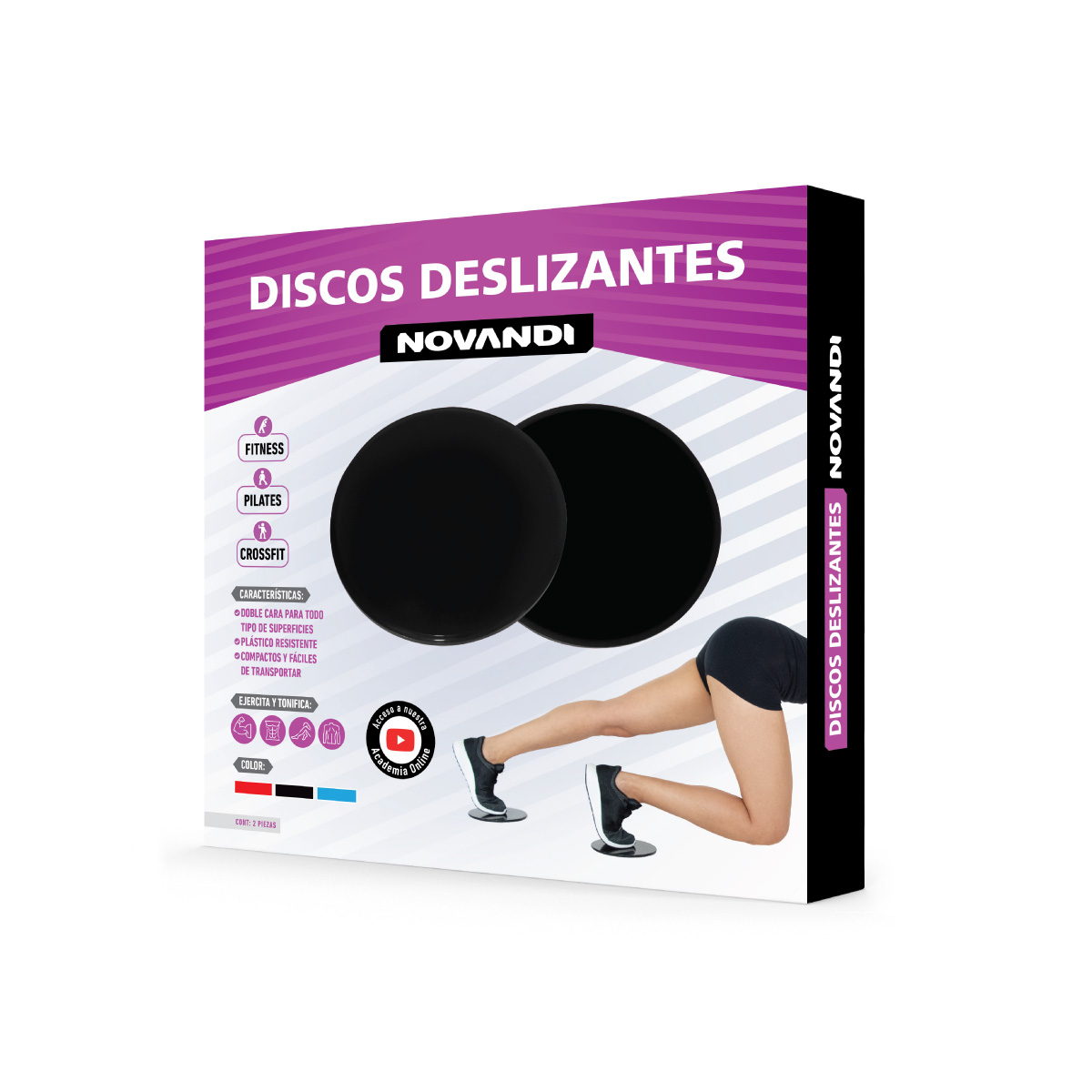 Foto 3 pulgar | Discos Deslizantes para Pilates/ Fitness/ Crossfit color Negro