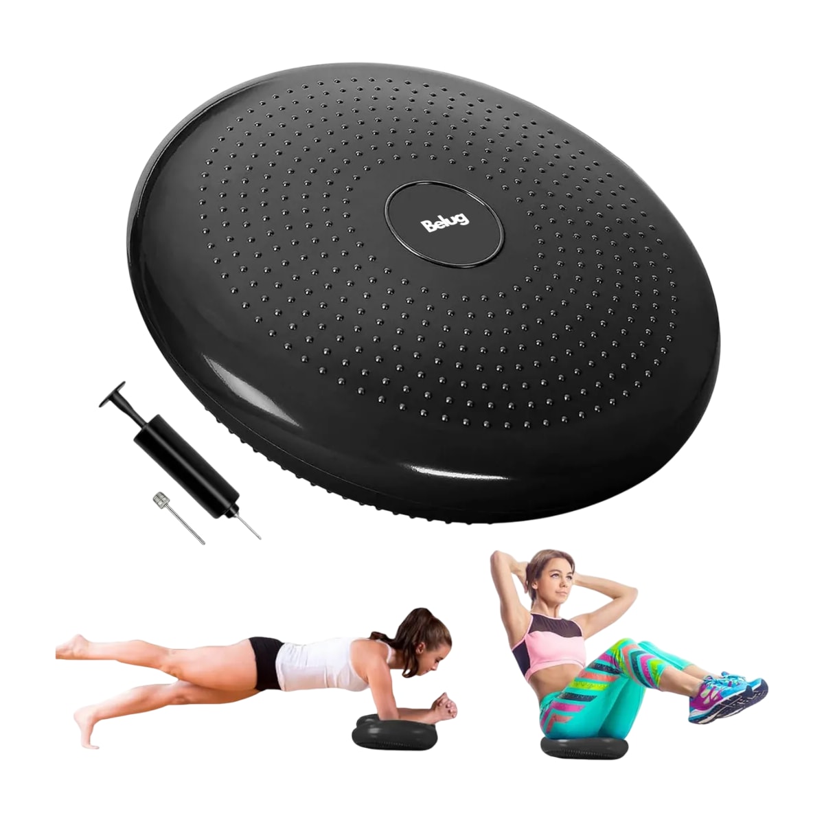 Disco De Balance Belug Sportisimo Cojín Equilibrio Yoga Pvc 34cm Color Negro