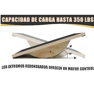Foto 2 | Tabla De Equilibrio Belug Sportisimo Balance Madera Ejercicio Gym Negro Con Marron Claro