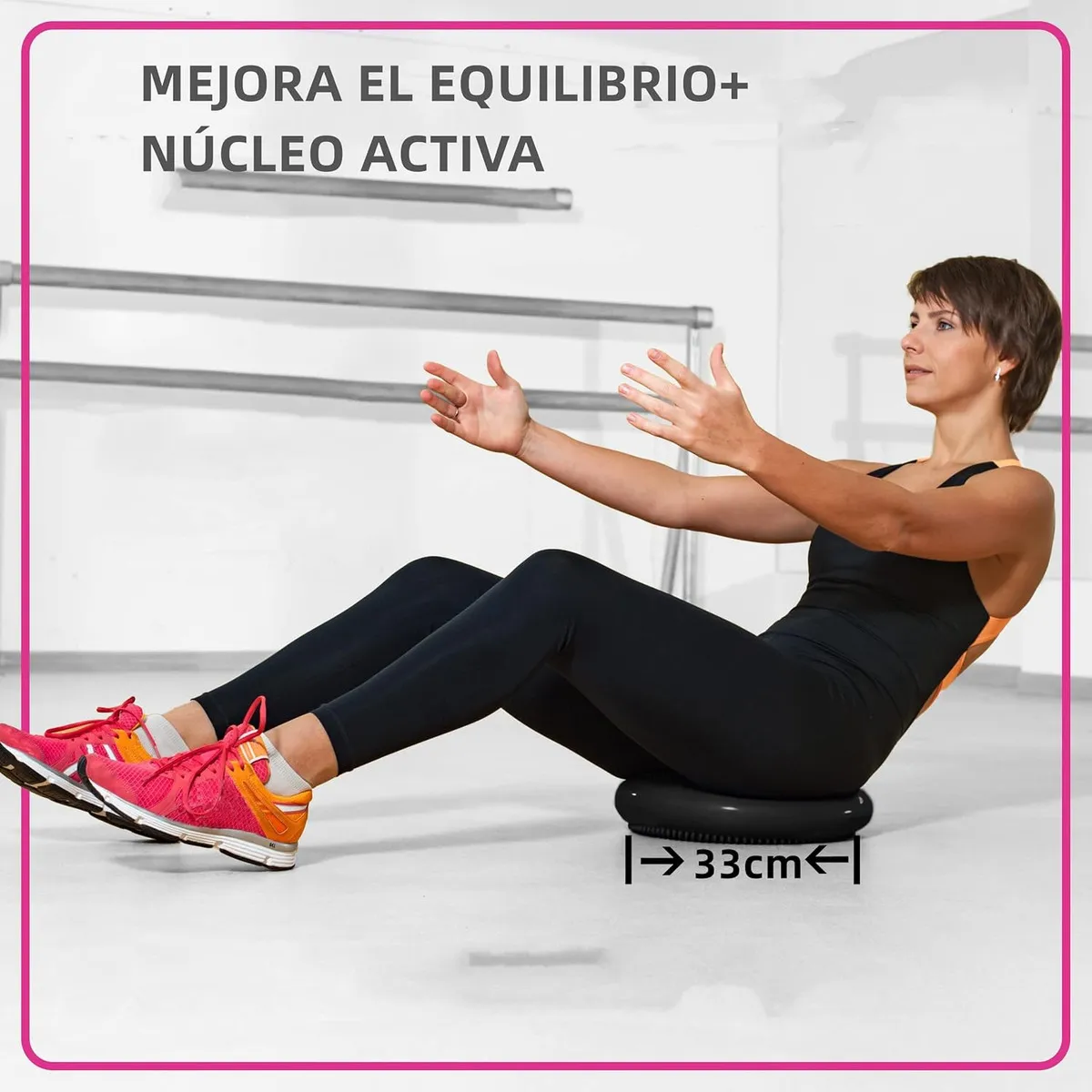 Foto 6 pulgar | Disco De Balance Lab.g Sportisimo Cojín Equilibrio Yoga Pvc 34cm Color Negro