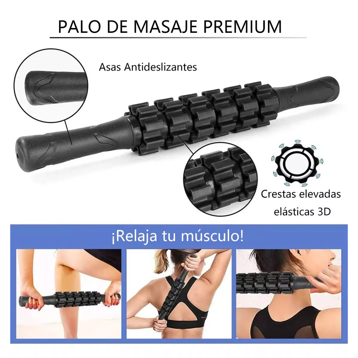 Foto 3 pulgar | Rodillo de Espuma Eo Safe Imports Esi12504 Negro para Yoga