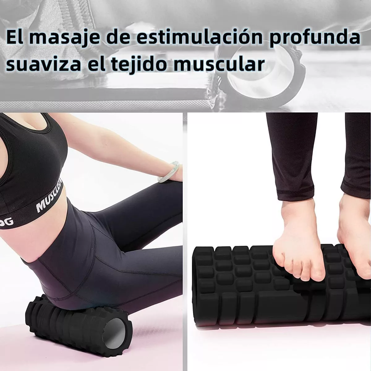 Foto 5 pulgar | 8 En 1 Rodillo Masaje Muscular Foam Rodillo Eo Safe Imports Esi-16988 Negro