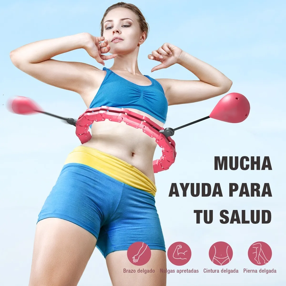 Foto 2 | Aro Entrenador Abdominal Malubero color Rosa