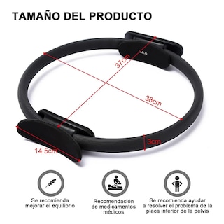 Foto 3 | Anillo De Pilates Lab.g Sportisimo Aro De Resistencia Negro