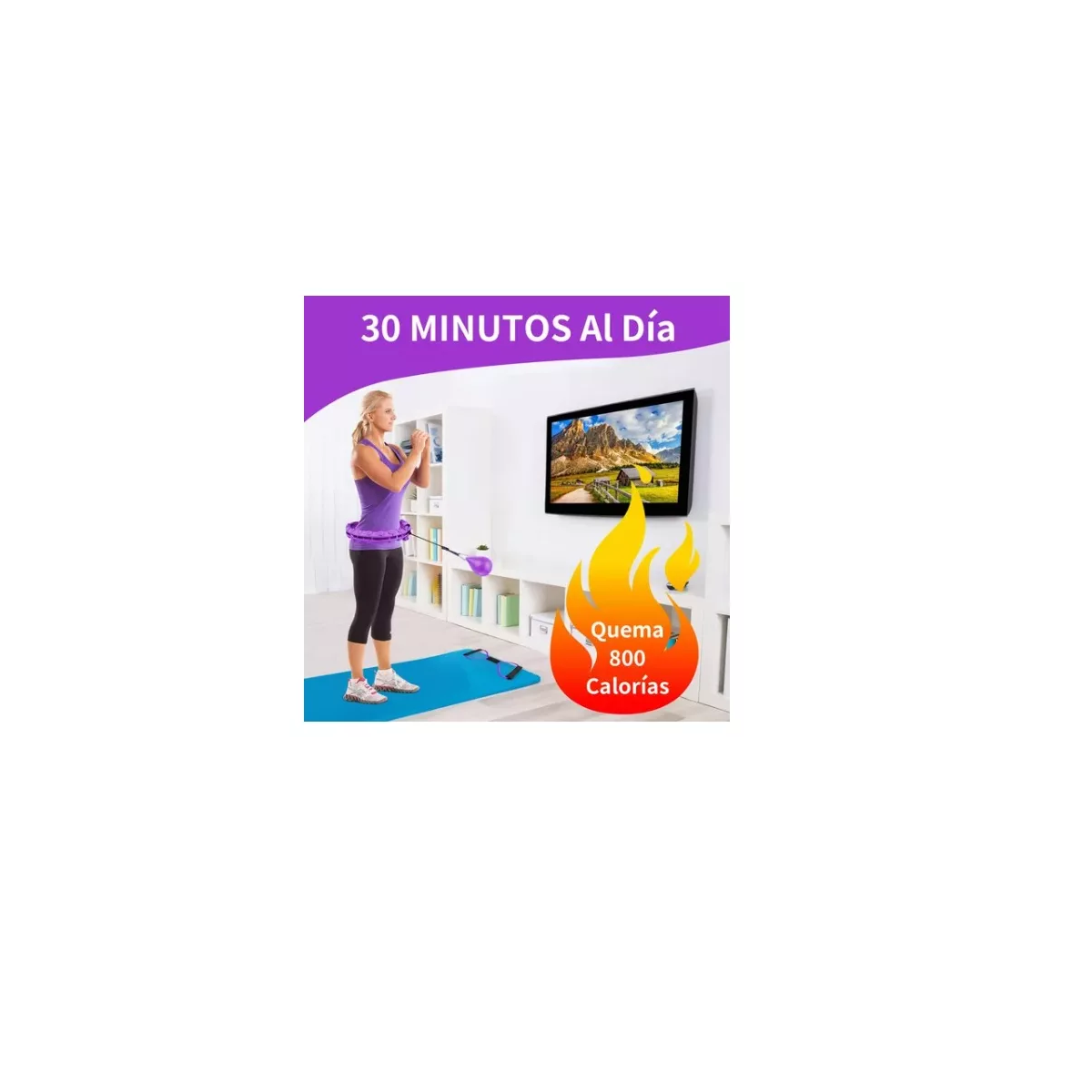 Foto 3 | Hula Hoop Fitness Ejercicio Yoga Aros Gimnasia Eo Safe Imports Esi-16970 Purpura