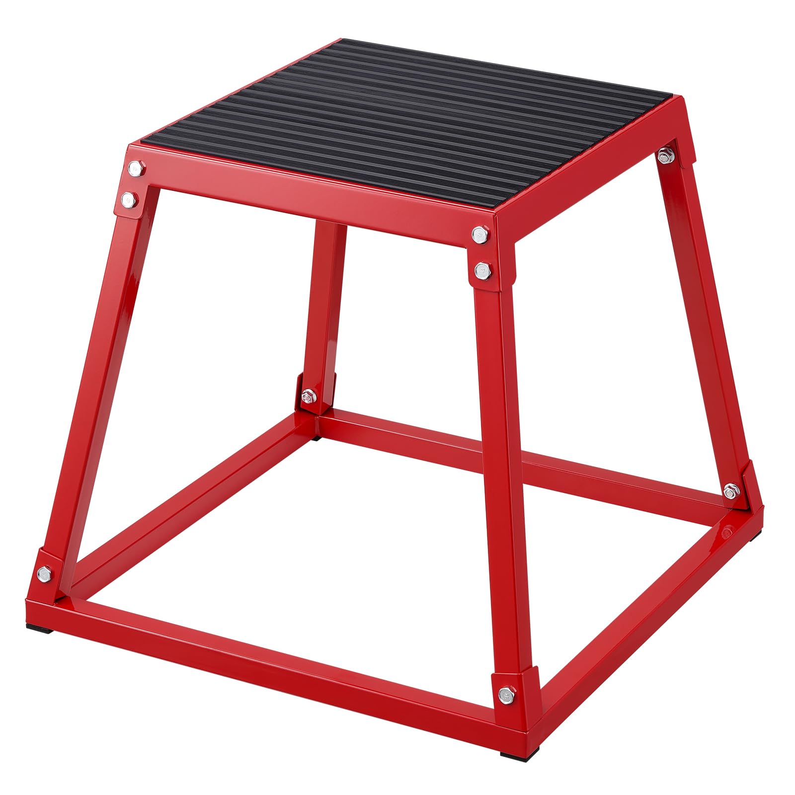 Jump Box Pliométrico Vevor De Acero Antideslizante De 45 Cm, Color Rojo - Venta Internacional.