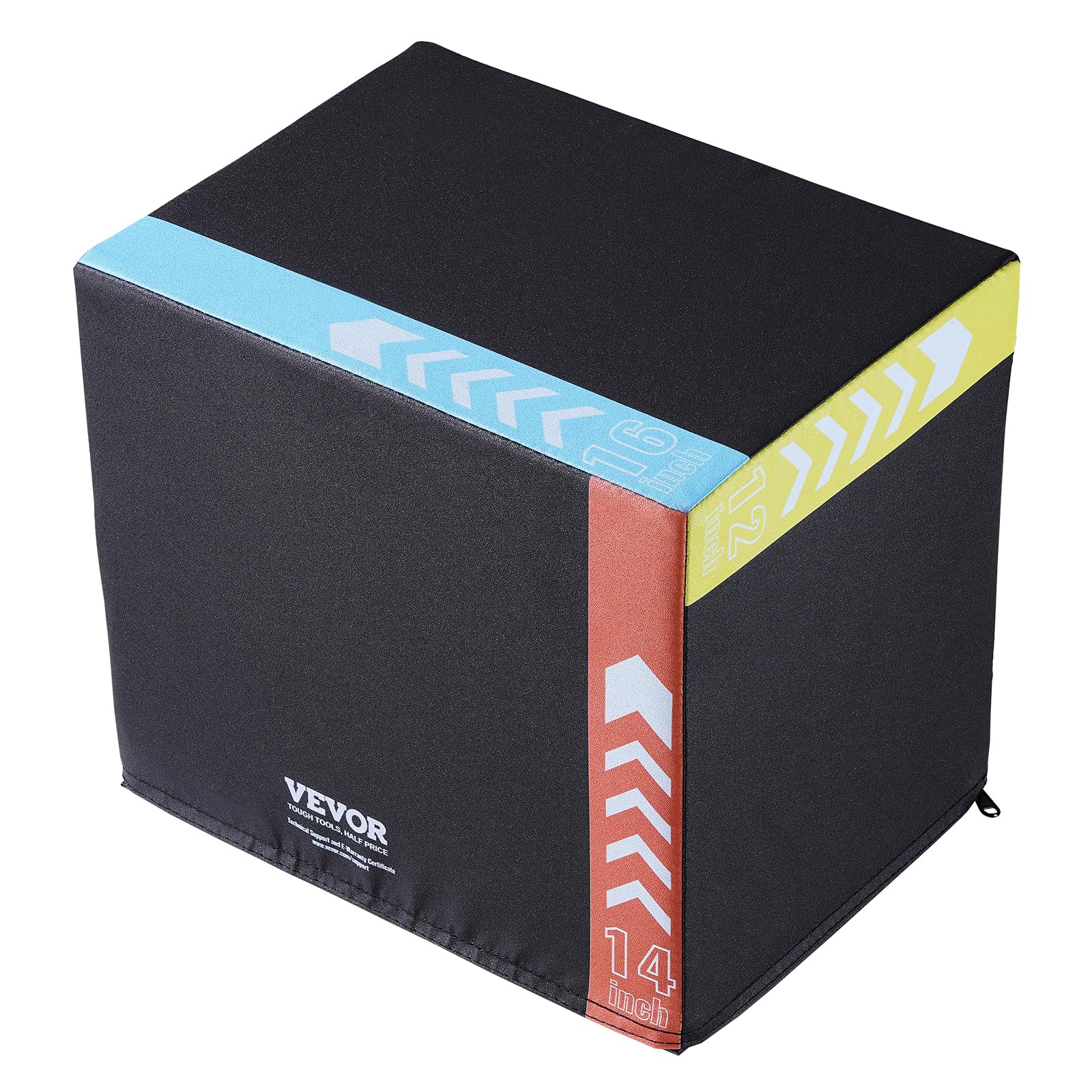 Foto 2 pulgar | Jump Box Pliométrico Vevor 3 En 1, Algodón, 40/35/30 Cm, Negro - Venta Internacional.