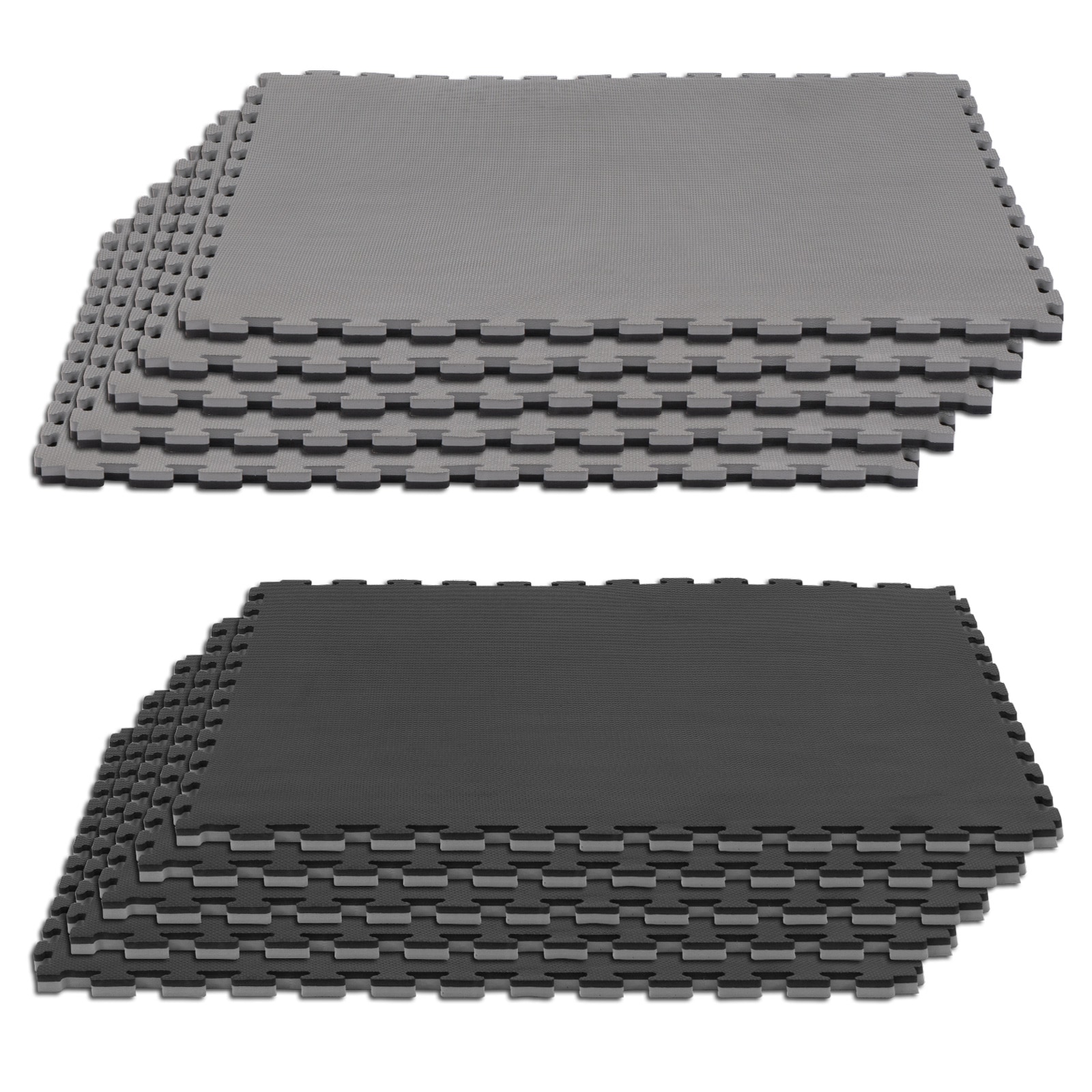 Piso Protector para Gimnasio 10 Piezas 105x105 Cm Altera color Negro Gris $4,589