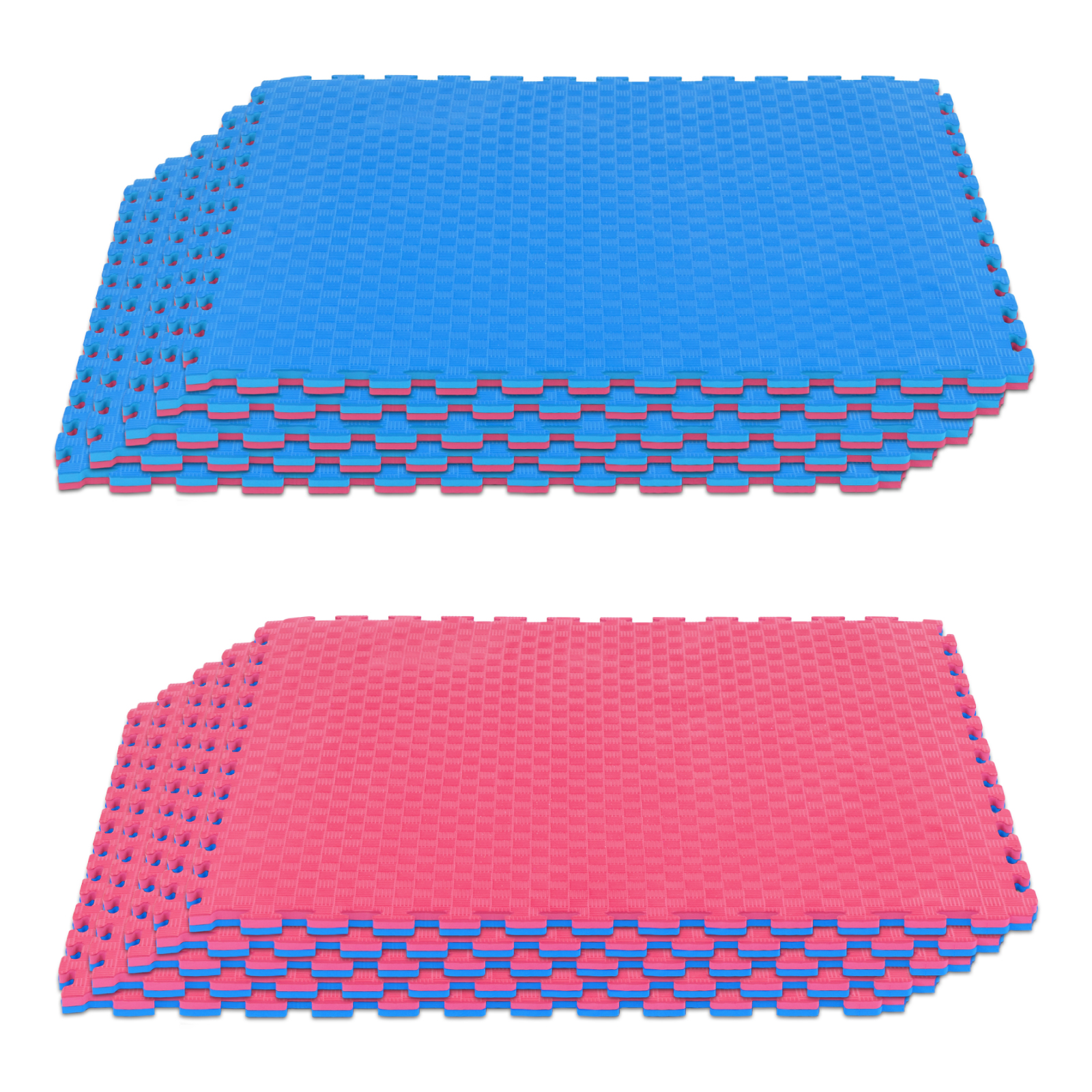 Piso Protector para Gimnasio 10 Piezas 105x105 Cm Altera color Rojo Azul