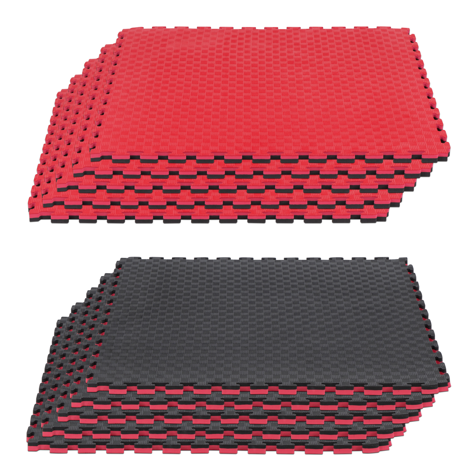 Foto 2 pulgar | Piso Protector para Gimnasio 10 Piezas 105x105 Cm Altera color Negro y Rojo