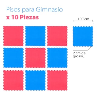 Foto 3 | Piso Protector de Gimnasio Altera PG-ROAZT Multicolor 10 Piezas
