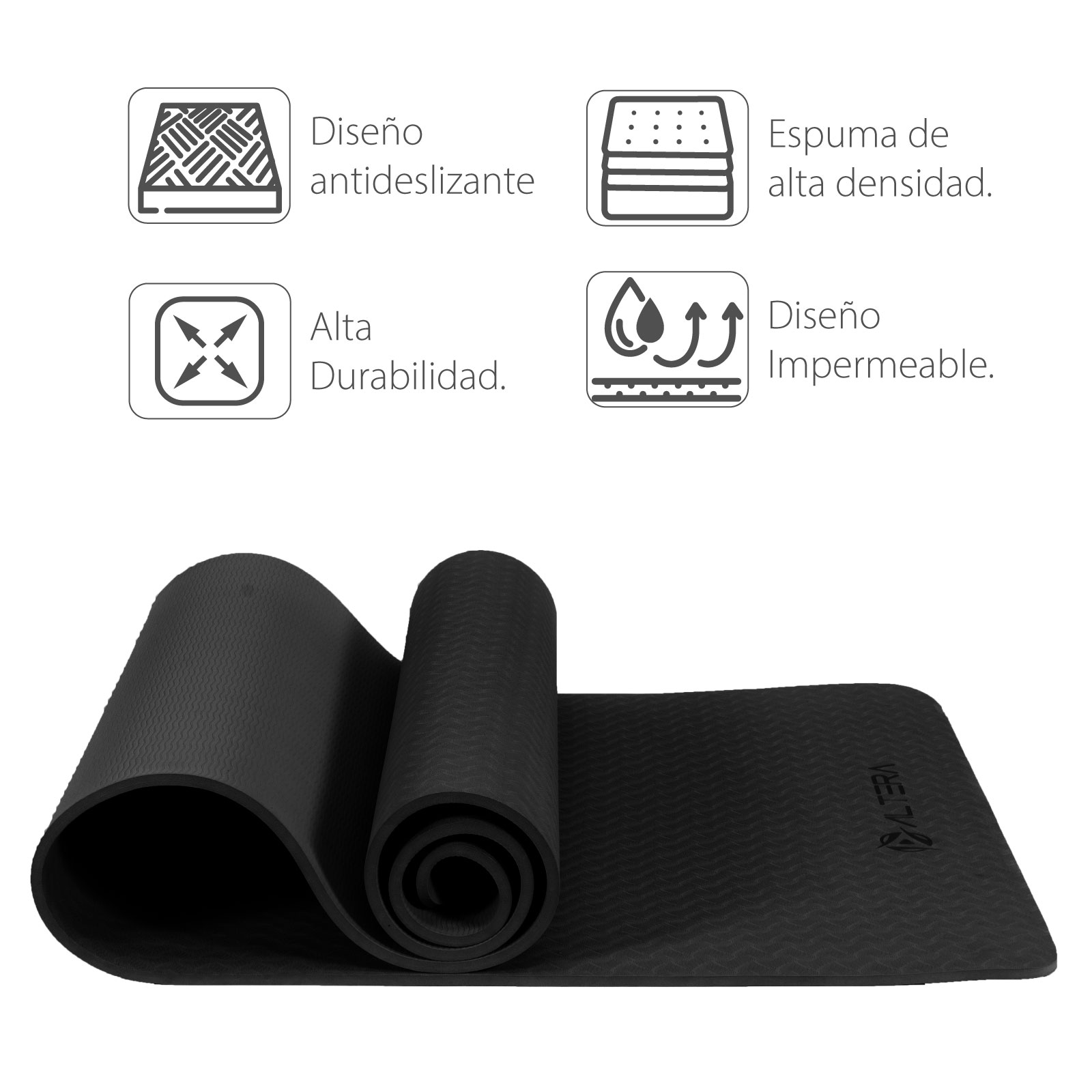 Foto 4 pulgar | Tapete Altera Yogatpe color Negro para Yoga de 183 X 61 CM