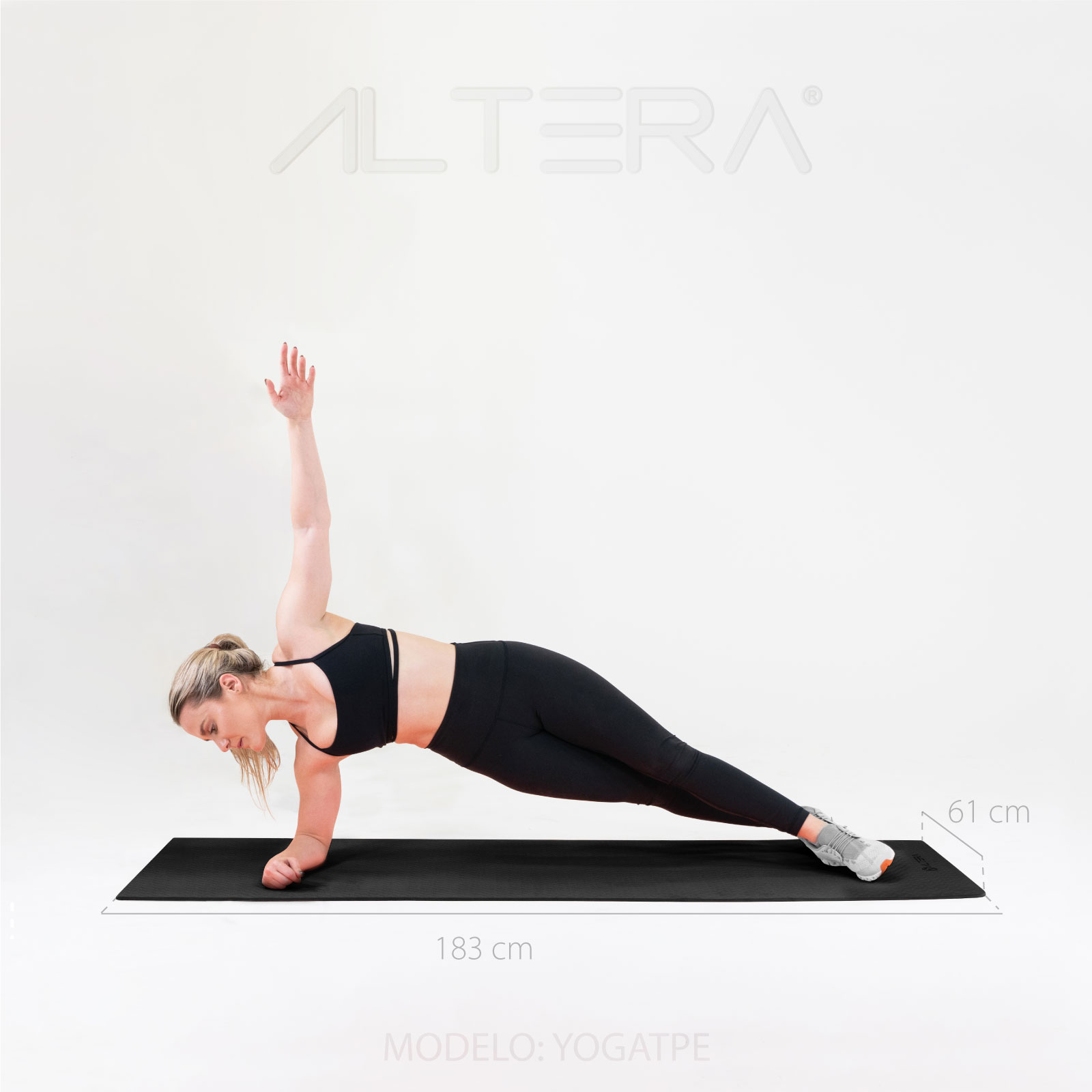 Foto 7 pulgar | Tapete Altera Yogatpe color Negro para Yoga de 183 X 61 CM