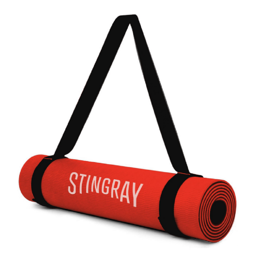 Foto 2 pulgar | Tapete para Yoga Stingray 10mm color Rojo con Correa Fitness