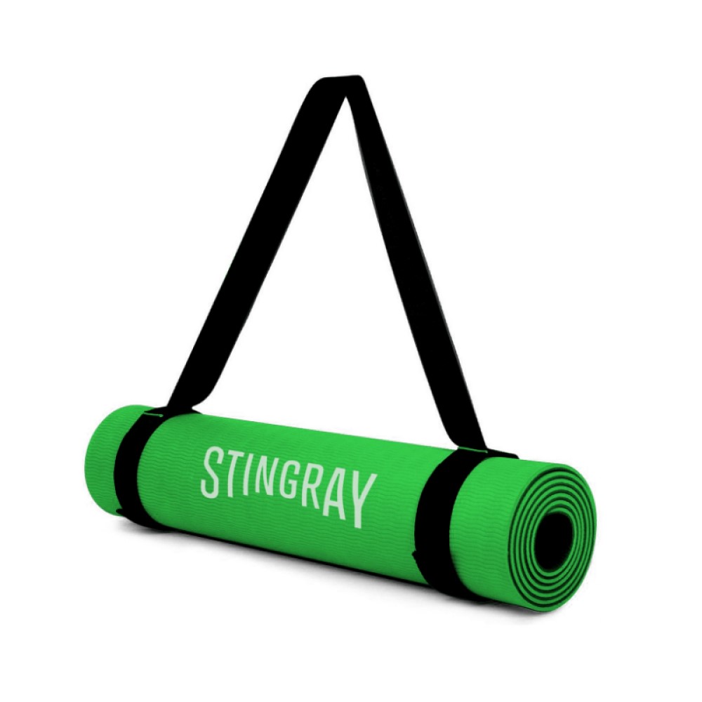 Foto 3 pulgar | Tapete para Yoga Stingray 3mm color Verde con Correa Fitness