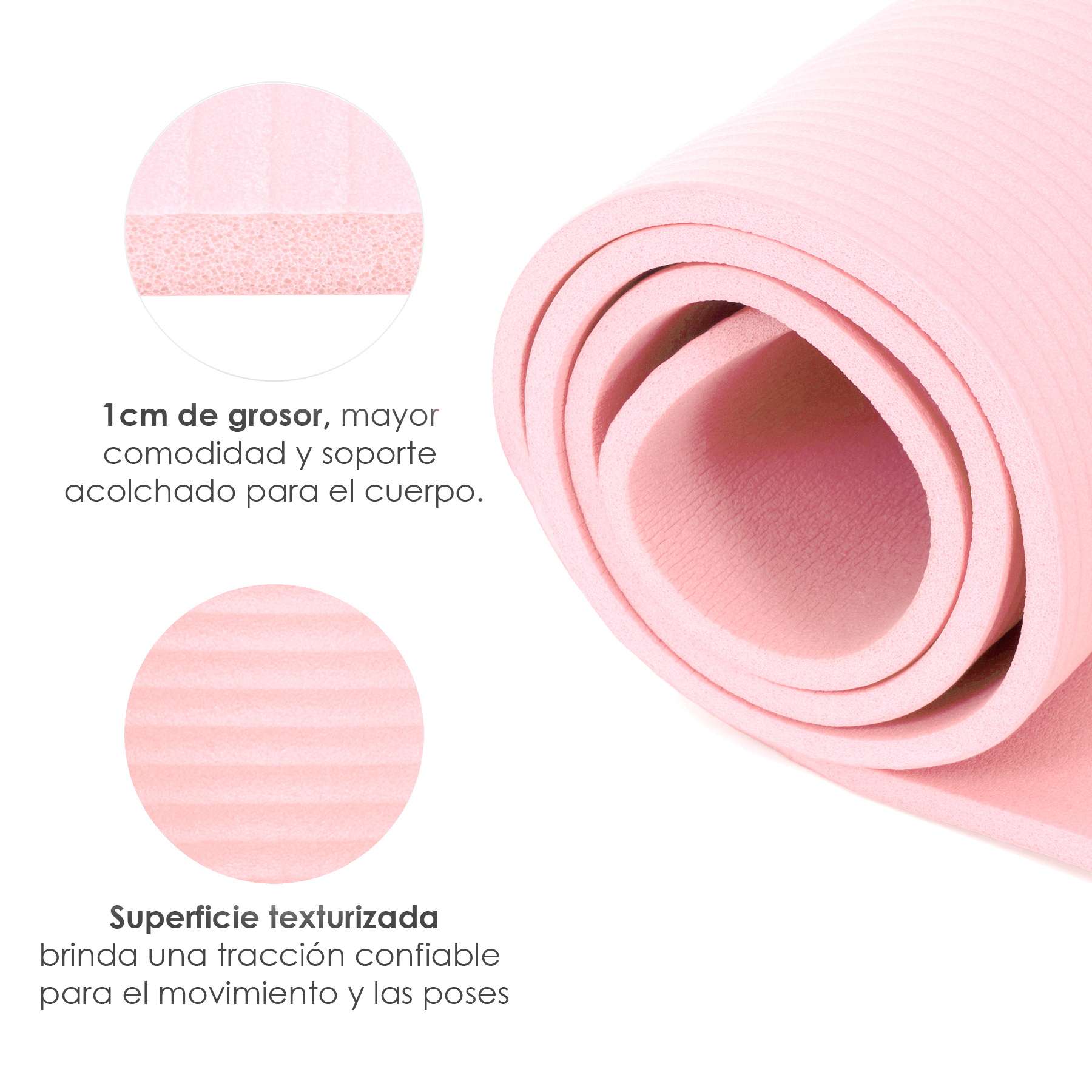 Foto 4 pulgar | Tapete para Yoga Altera Nbr1216 con Correa 183 x 61cm color Rosa