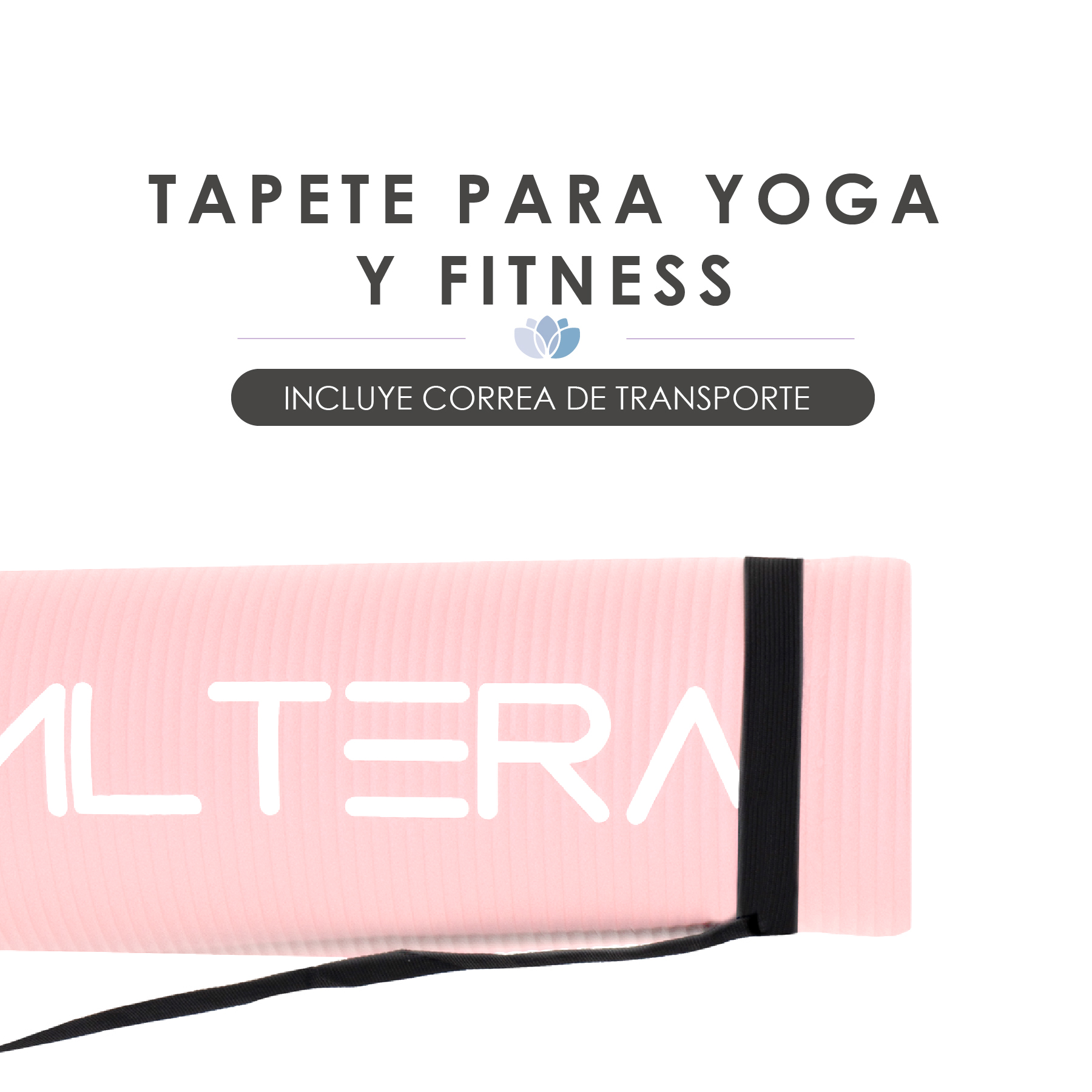 Foto 7 pulgar | Tapete para Yoga Altera Nbr1216 con Correa 183 x 61cm color Rosa