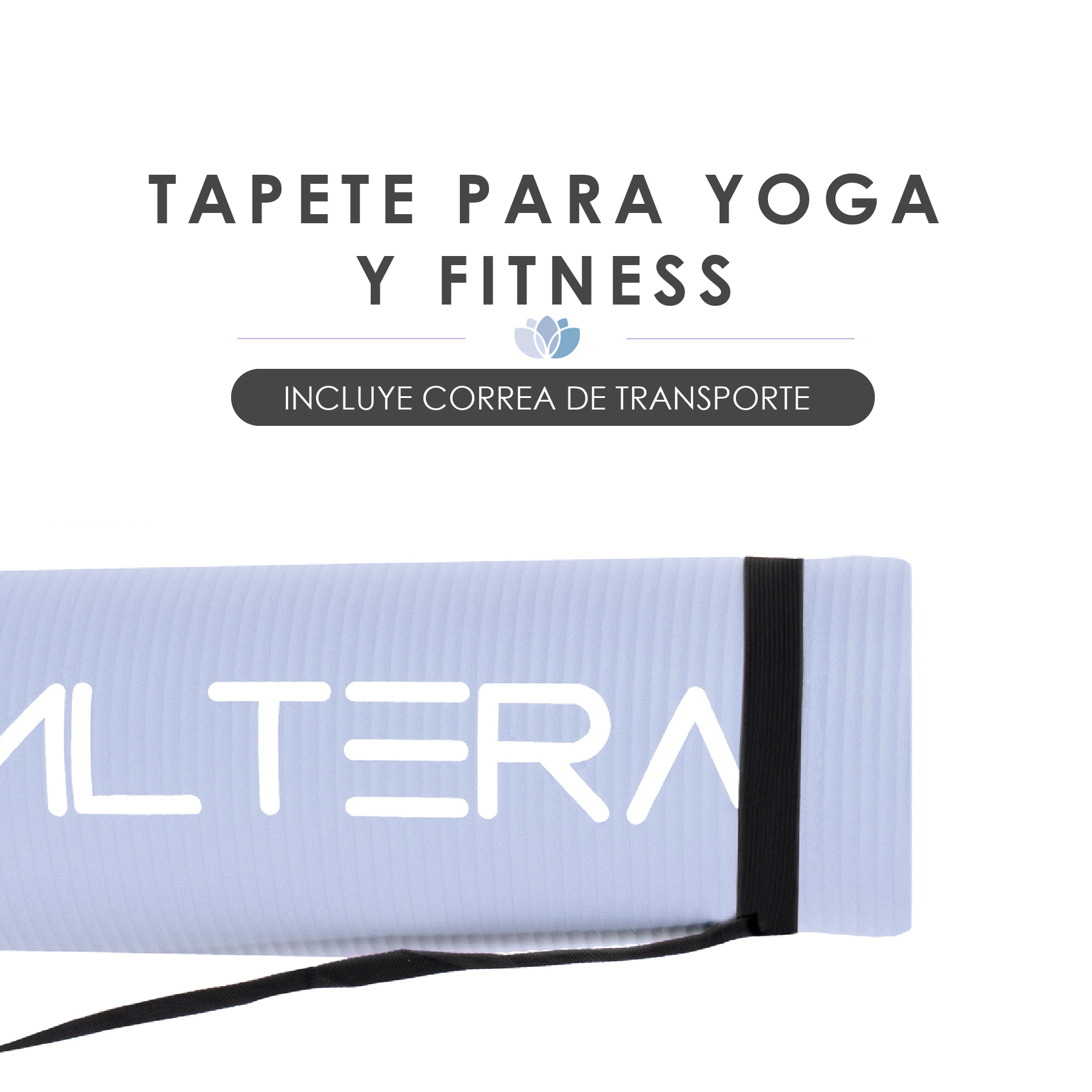 Foto 7 pulgar | Tapete para Yoga Altera Nbr1216 con Correa 183 x 61 cm color Azul