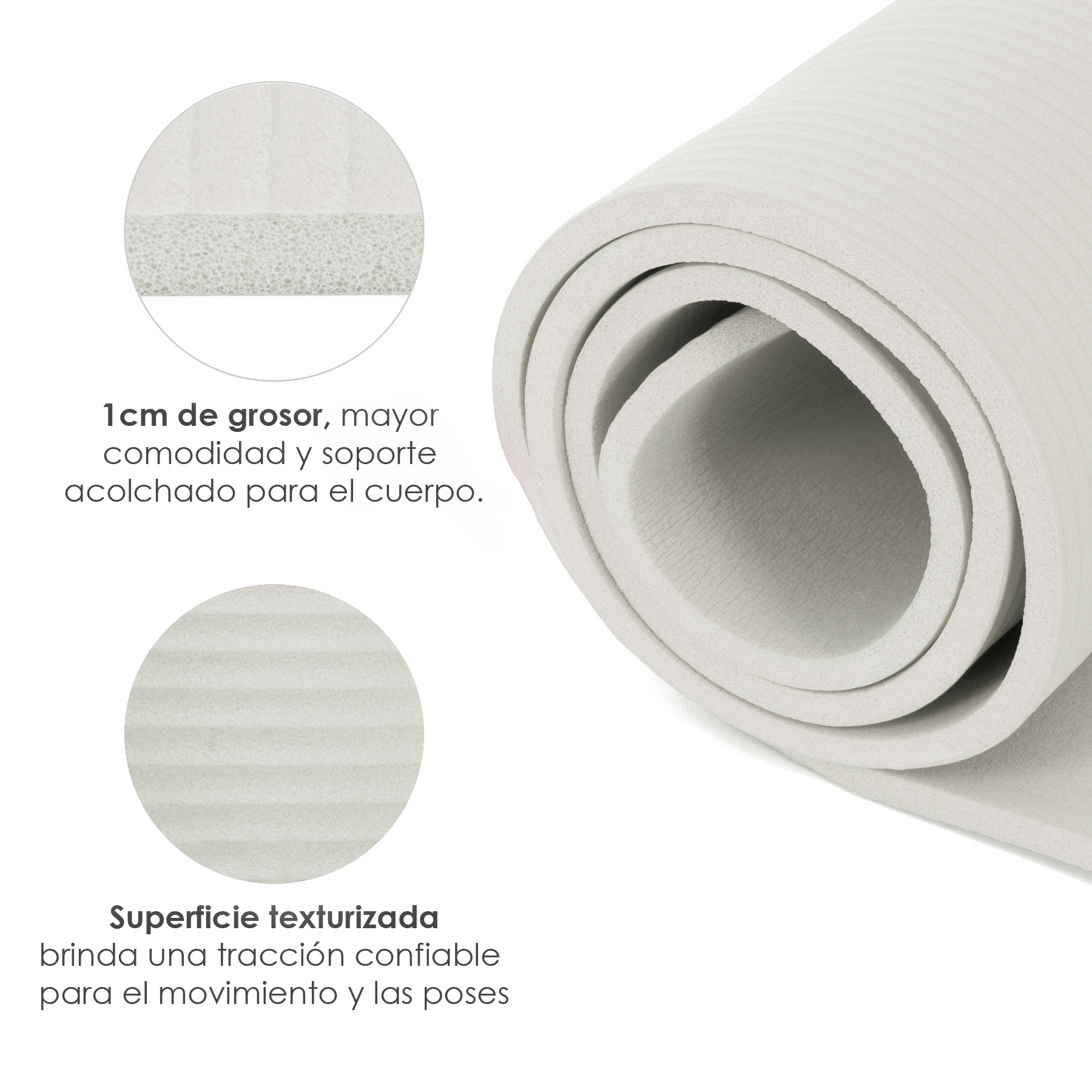 Foto 4 pulgar | Tapete para Yoga Altera Nbr1216 con Correa  183 x 61 cm color Gris