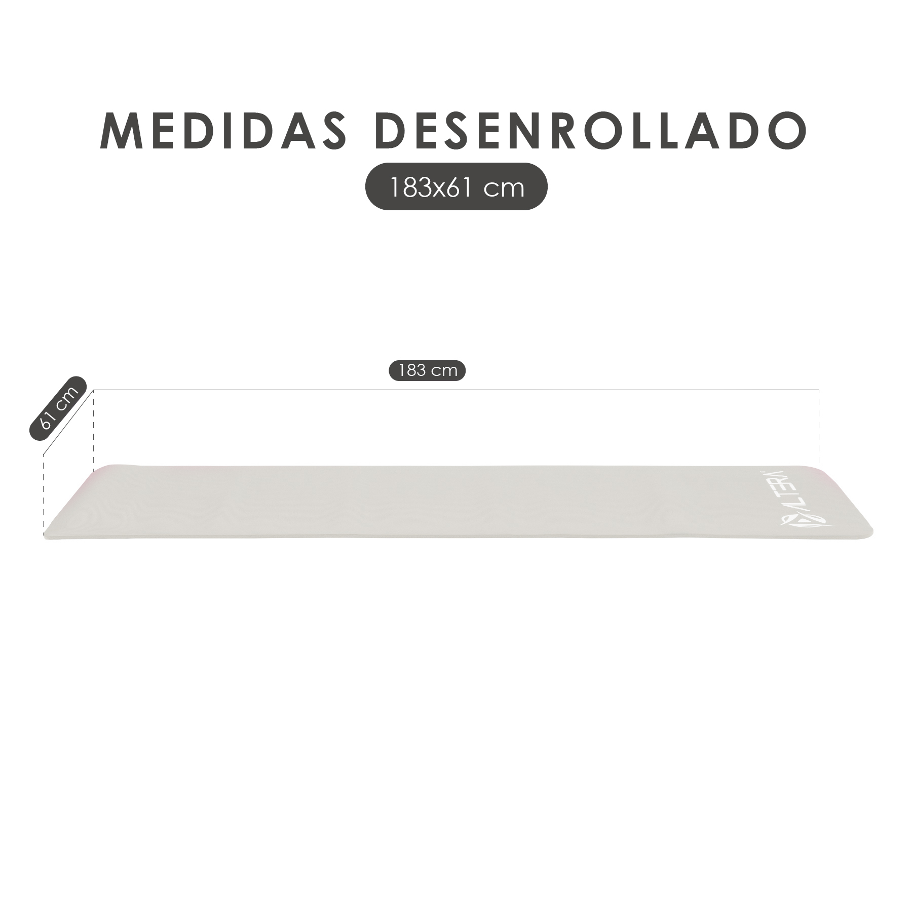 Foto 5 | Tapete para Yoga Altera Nbr1216 con Correa  183 x 61 cm color Gris