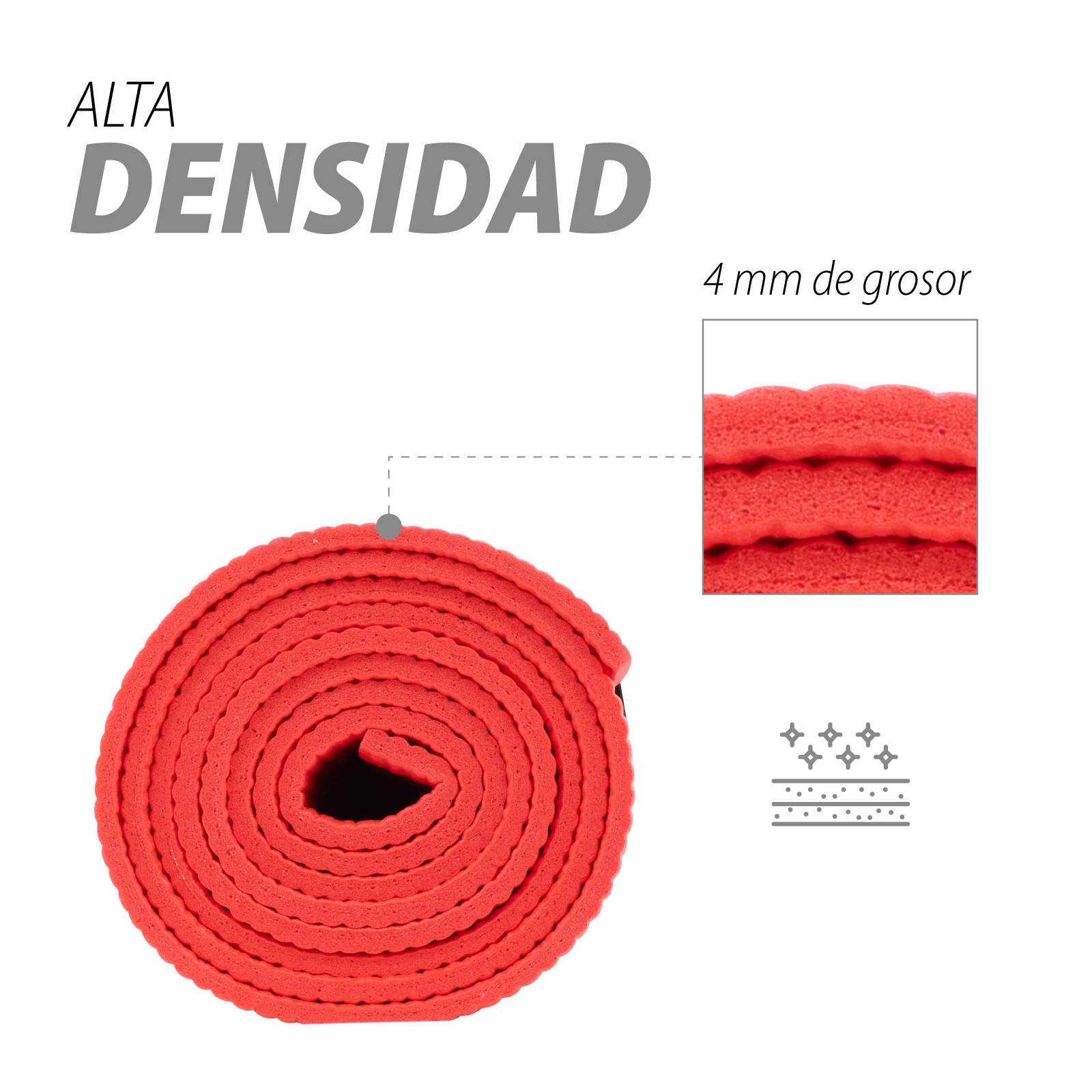 Foto 4 pulgar | Tapete de Yoga Altera Pvc1002 color Rojo