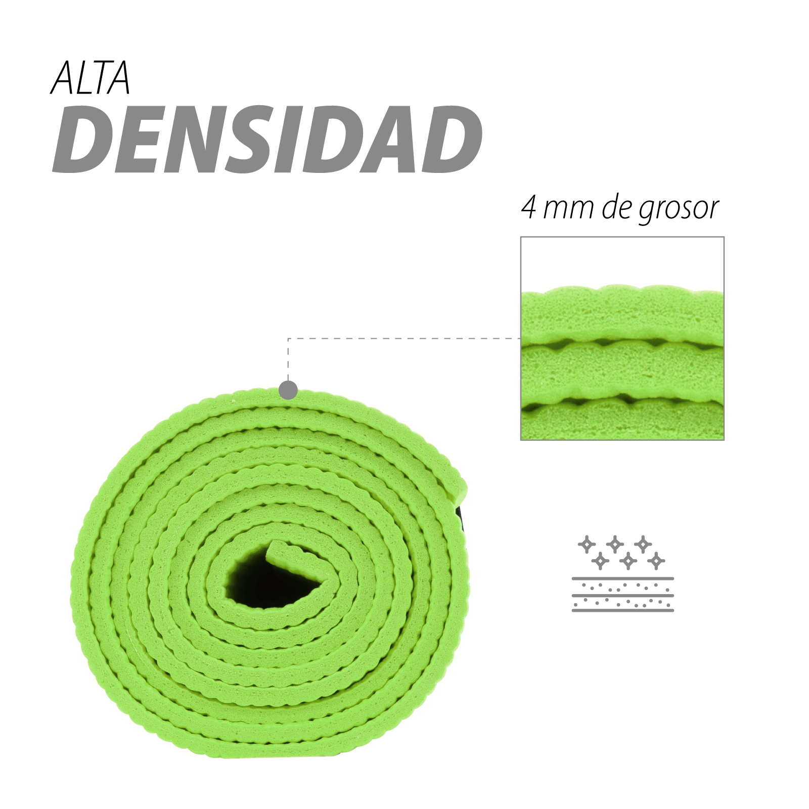 Foto 4 pulgar | Tapete para Yoga Altera PVC1002 color Verde 173 X 61 cm