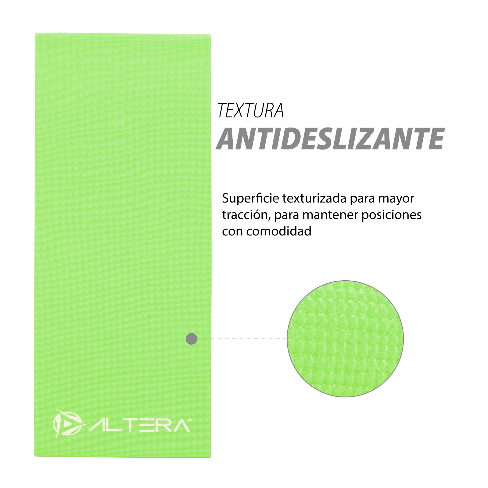 Foto 7 pulgar | Tapete para Yoga Altera PVC1002 color Verde 173 X 61 cm