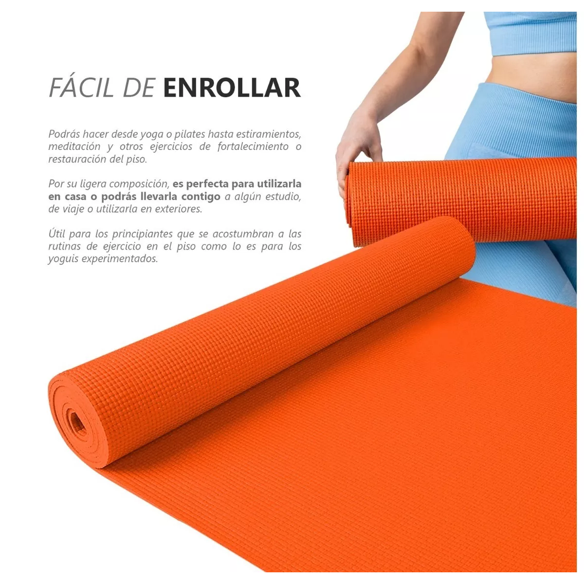 Foto 5 pulgar | Tapete de Yoga Eo Safe Imports Esi8112 color Naranja