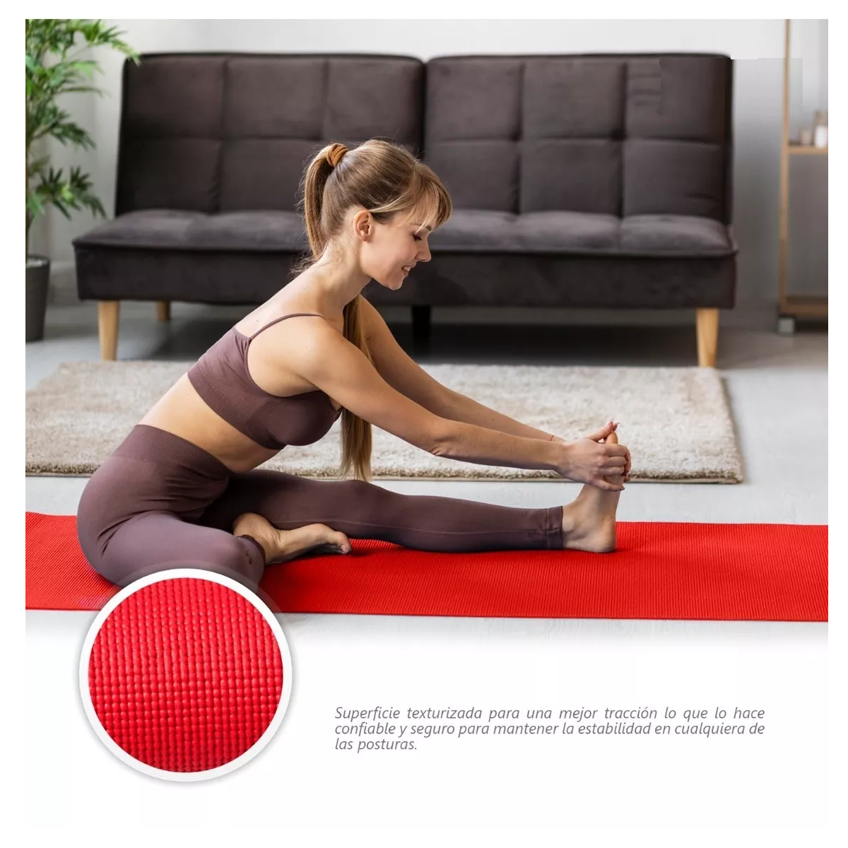 Foto 4 pulgar | Tapete para Yoga Eo Safe Imports Esi-8109 color Rojo