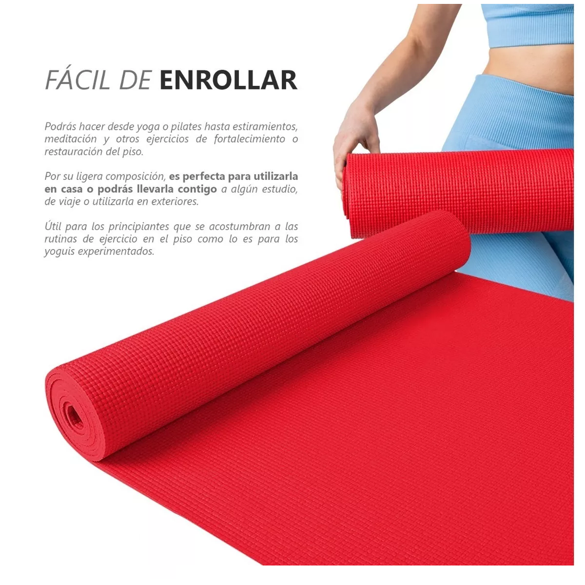 Foto 5 pulgar | Tapete para Yoga Eo Safe Imports Esi-8109 color Rojo