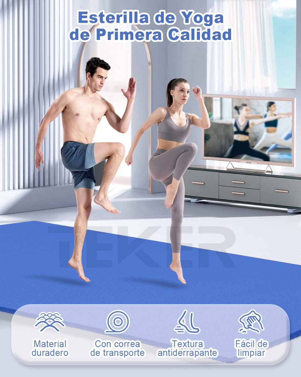 Foto 4 pulgar | Tapete para Yoga Hiteker Azul