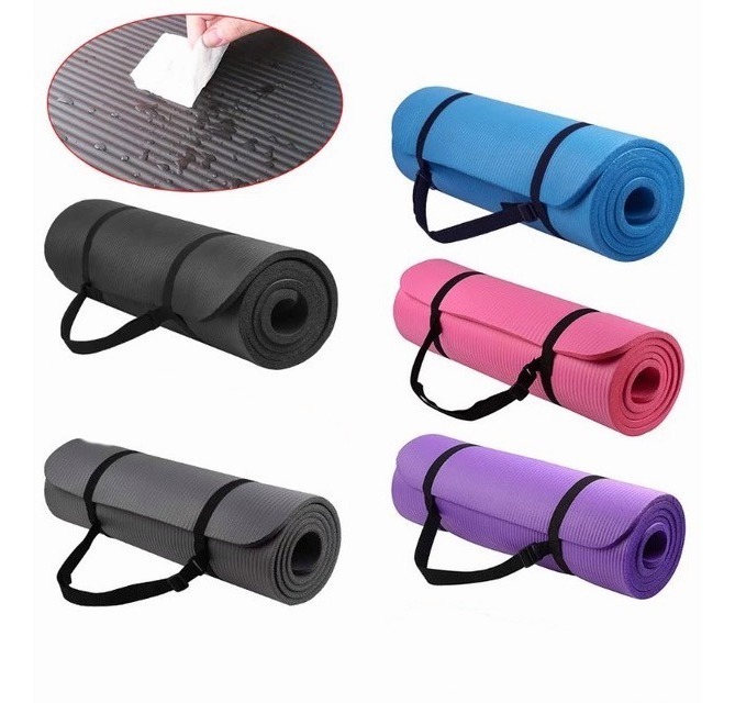 Foto 4 pulgar | Tapete para Yoga Grueso 10 mm con Bolsa Transportadora Gris