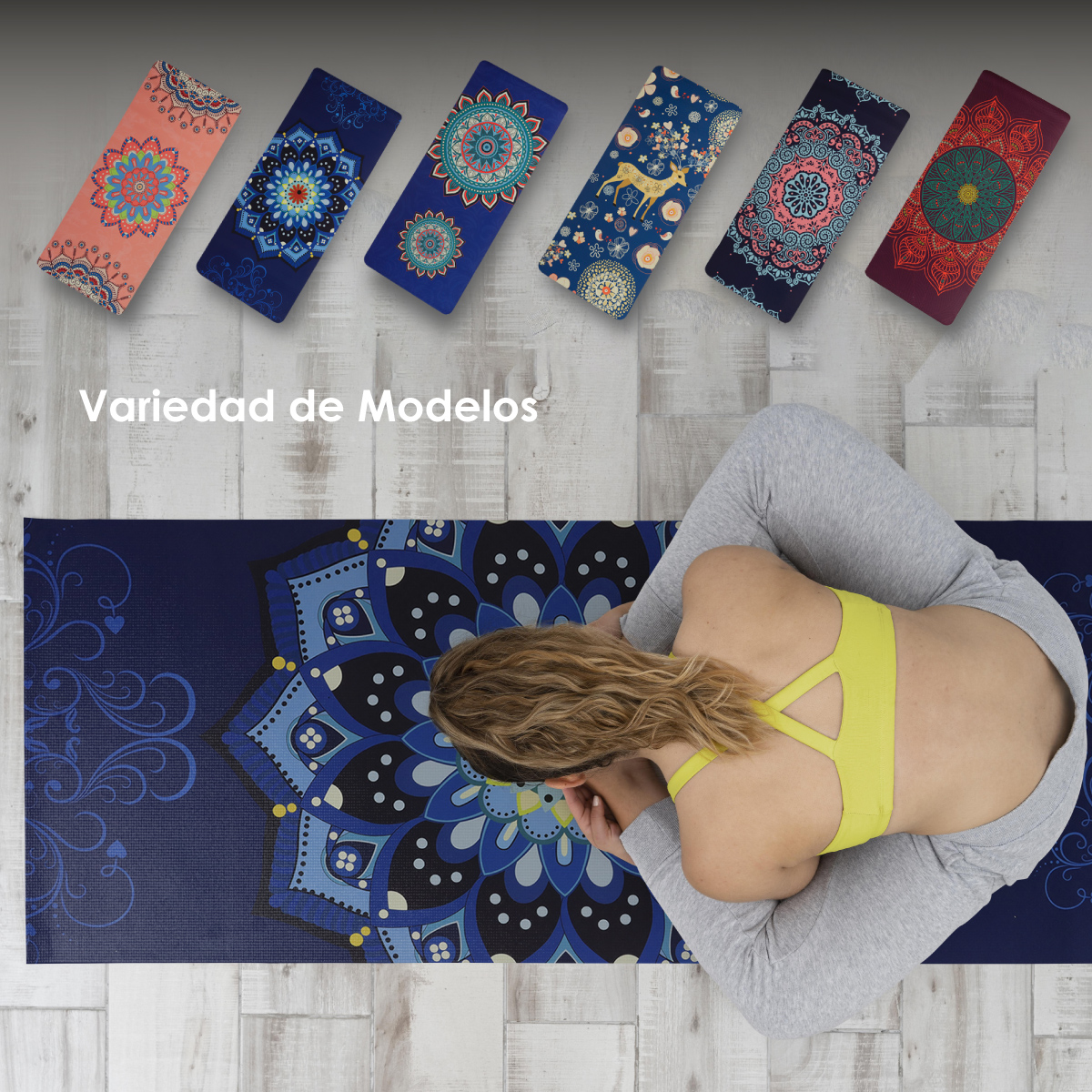Foto 4 pulgar | Tapete para Yoga Alta Densidad Ilios Innova Antideslizante Azul