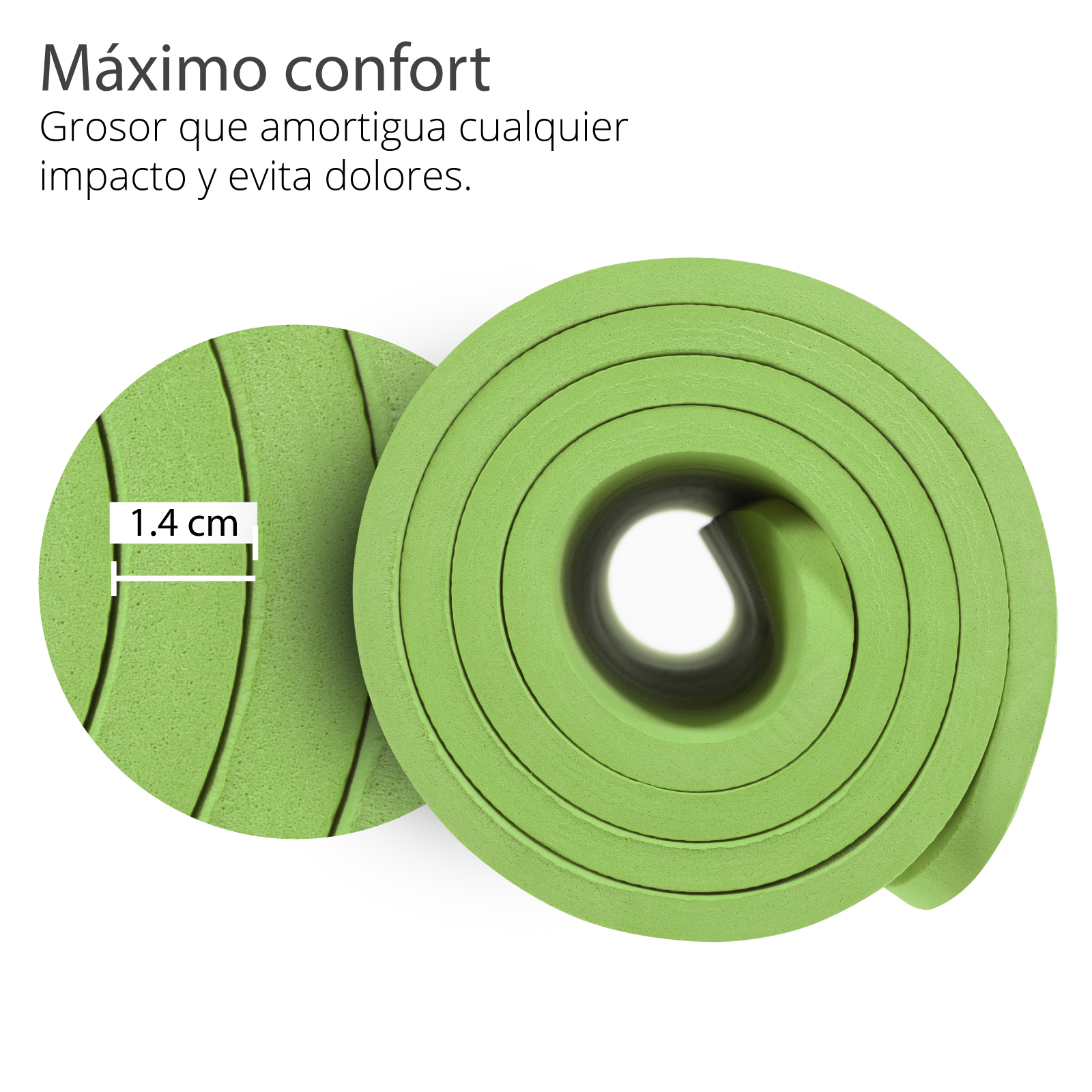 Foto 5 pulgar | Tapete para Yoga Altera Tye0518 173 x 61 cm Verde
